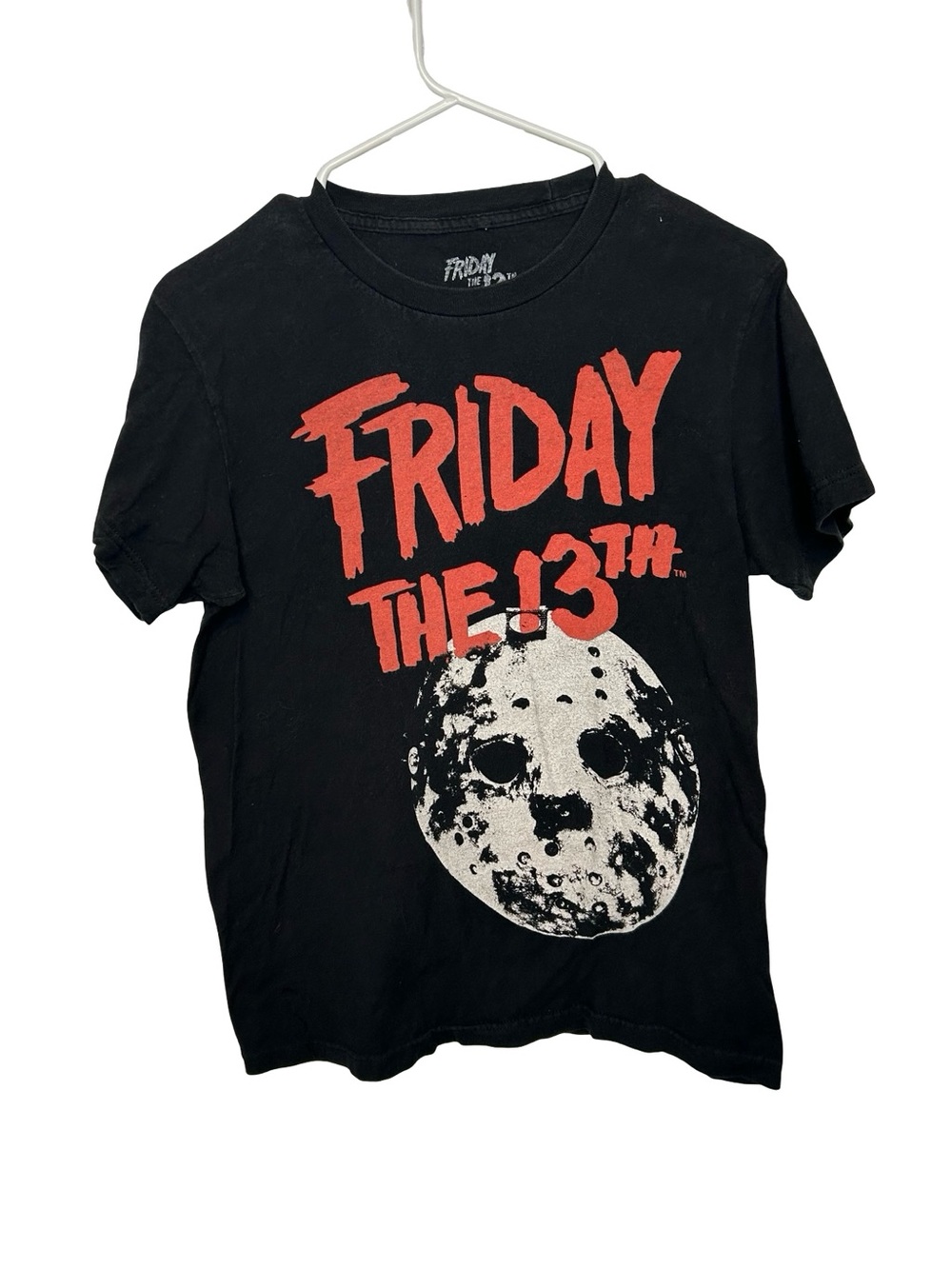 Friday the 13th Black Graphic Short Sleeve Tee - Red & White Print